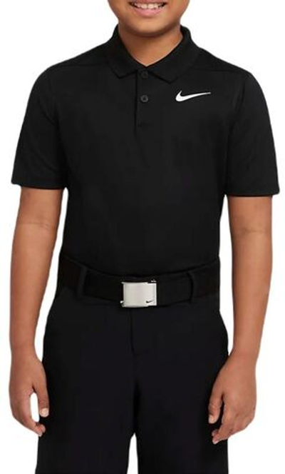 Футболка для мальчика теннисная Nike Dri-Fit Victory Golf Polo - black/white