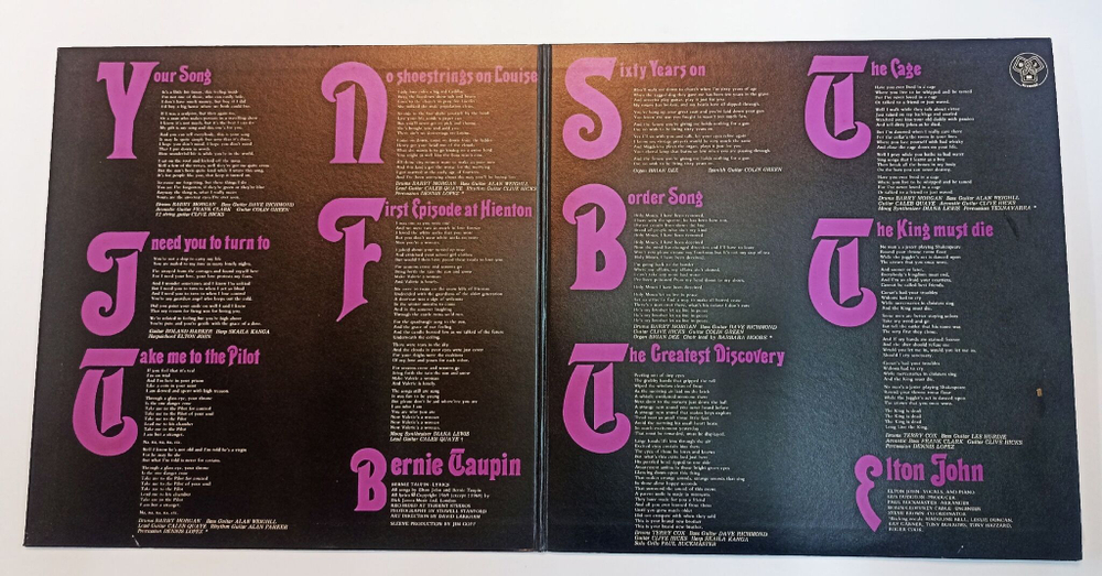 Винтажная виниловая пластинка Elton John Elton John (Japan 1970)