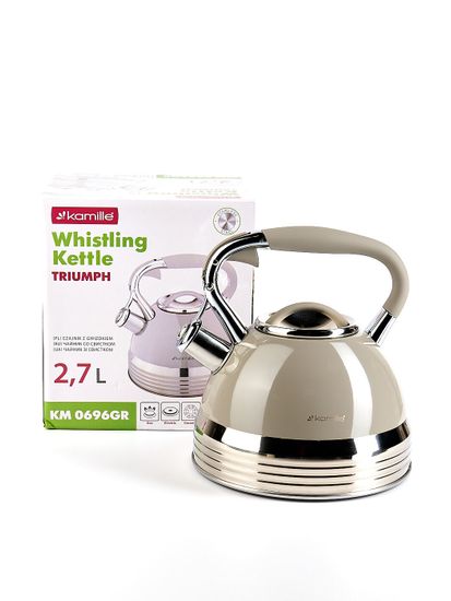 Чайник 2,7 л. из нержавеющей стали со свистком Kamille KM-0696