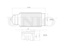 Комплект пыльник и отбойник UNIO DUC-50019