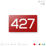 Номер на дверь 427, табличка на дверь для офиса, квартиры, кабинета, аудитории, склада, красная 120х70 мм, Айдентика Технолоджи