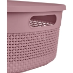 Корзина для хранения с крышкой OSLO, черничный морс, 12л