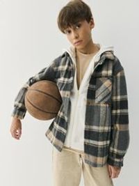 Пальто-рубашка "Графит" 7+