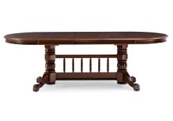 Деревянный стол Кантри 200(280)х107х79 орех / коричневая патина