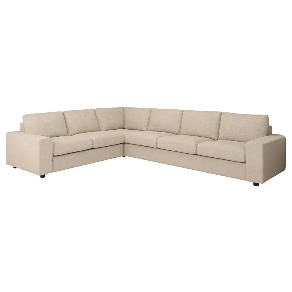 VIMLE 5-местный угловой диван с широкими подлокотниками/Хилларед бежевый ИКЕА