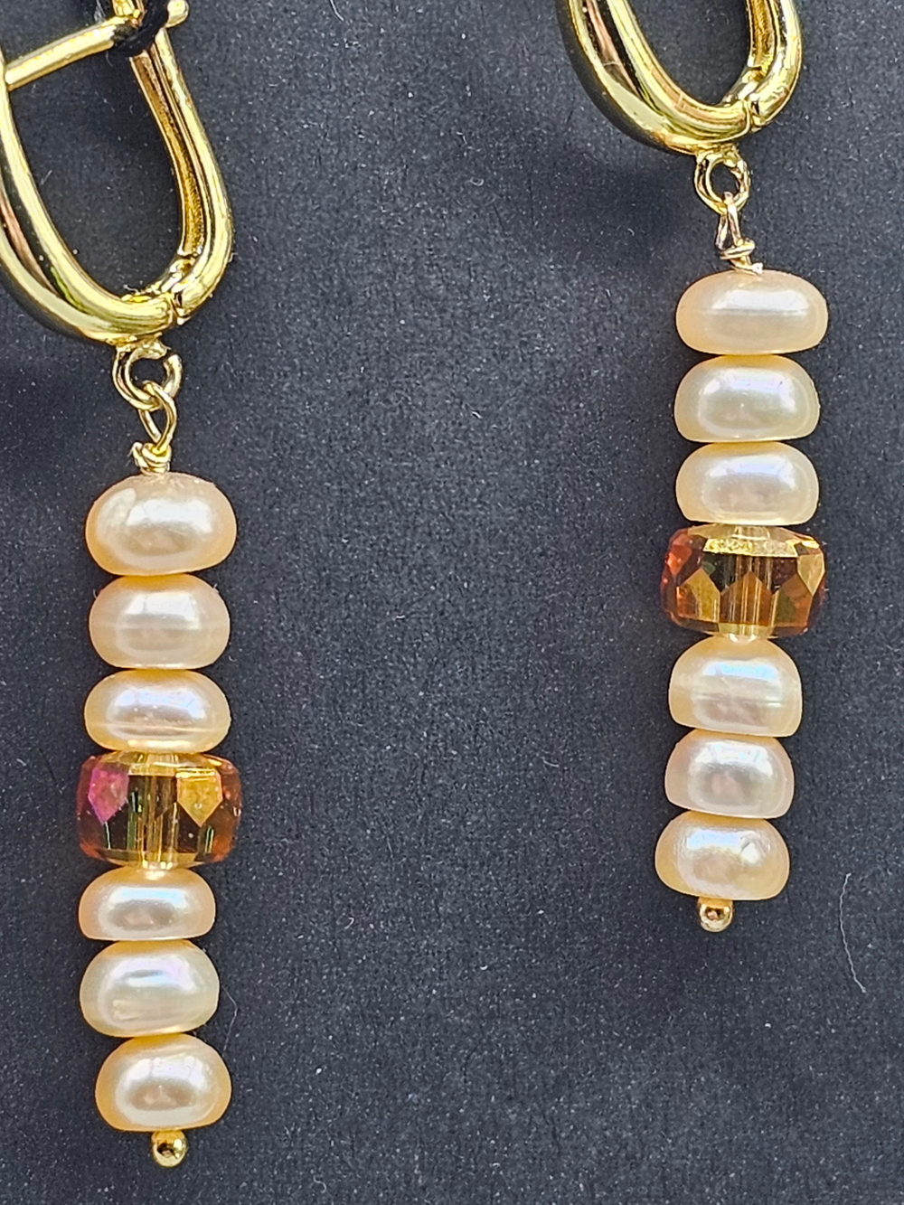 Серьги из натуральных камней "Солнечные", ручная работа, гипоаллергеновый материал