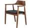 Стул The Round, орех с черным сиденьем
