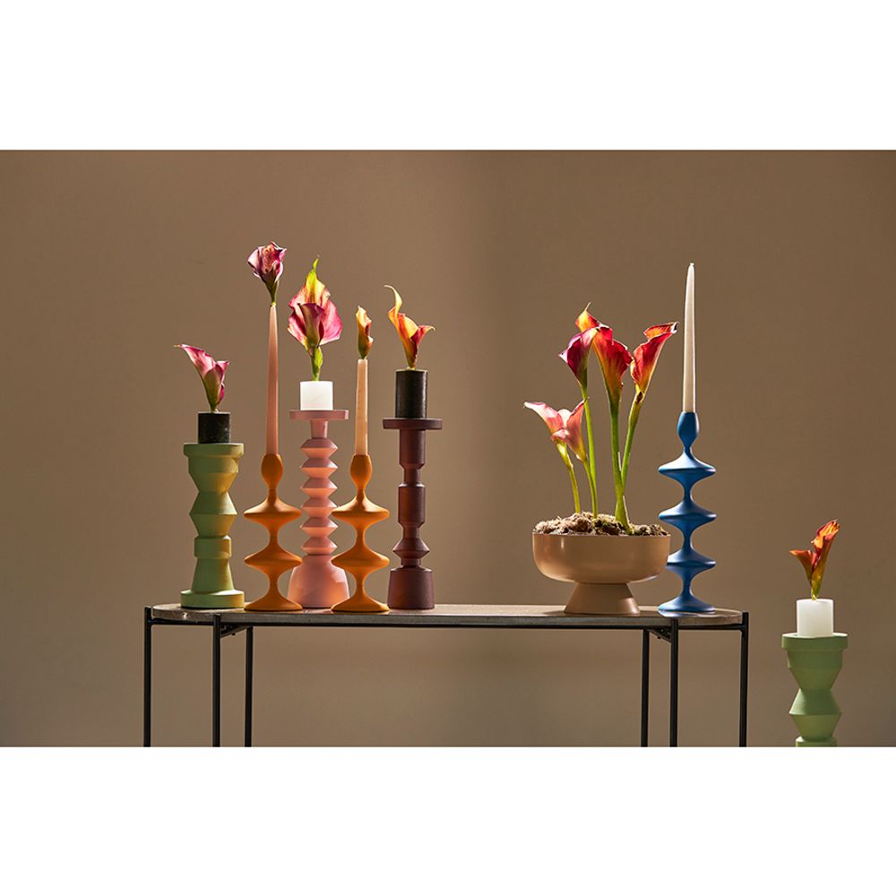 Подсвечник Vivlend, 36 см, розовый