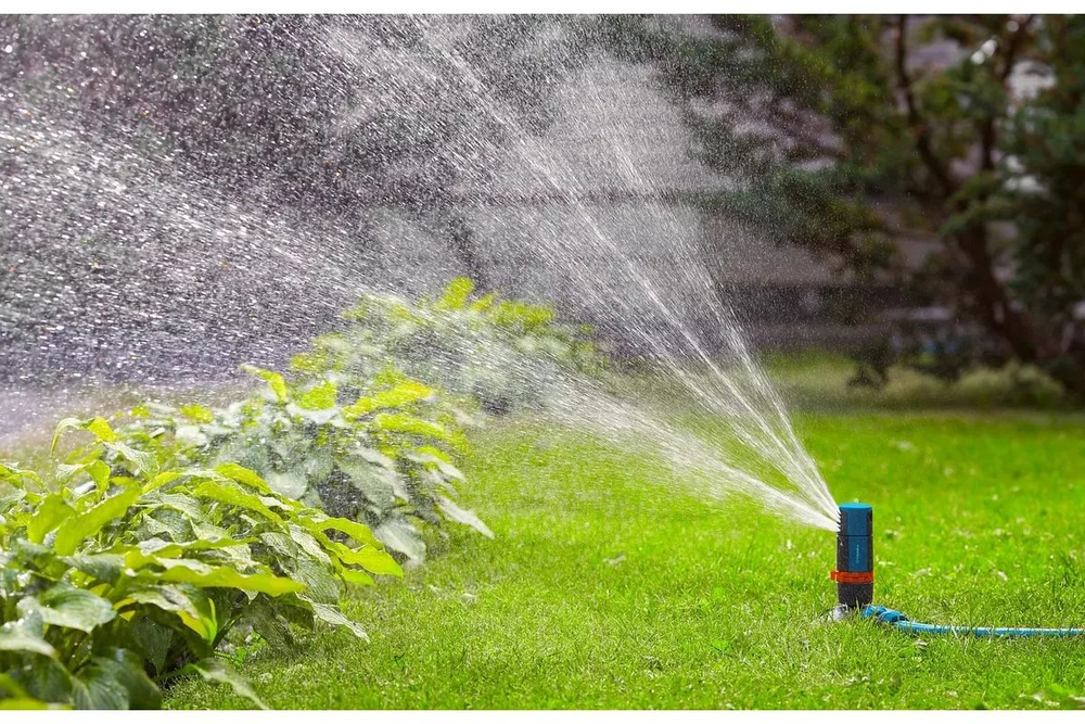 Стационарный распылитель GRINDA RX-2, с шестерённой передачей, пластиковый, на подставке, PROLine (429303)