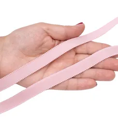 Резинка бретелечная пыльно-розовая 15 мм (цв. 019), 612/15