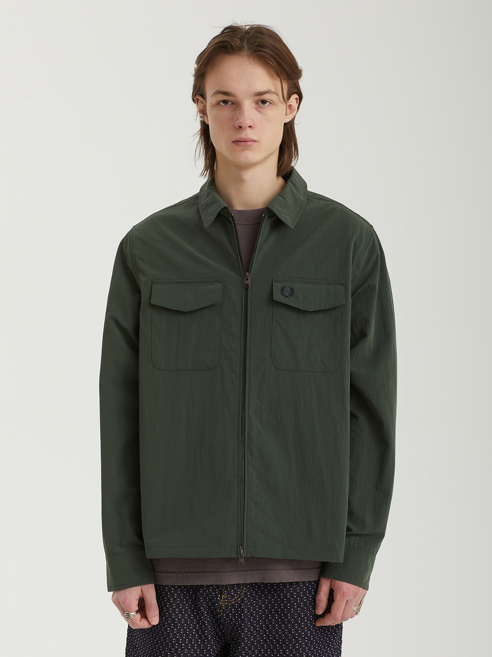 Мужская Рубашка Zip Through