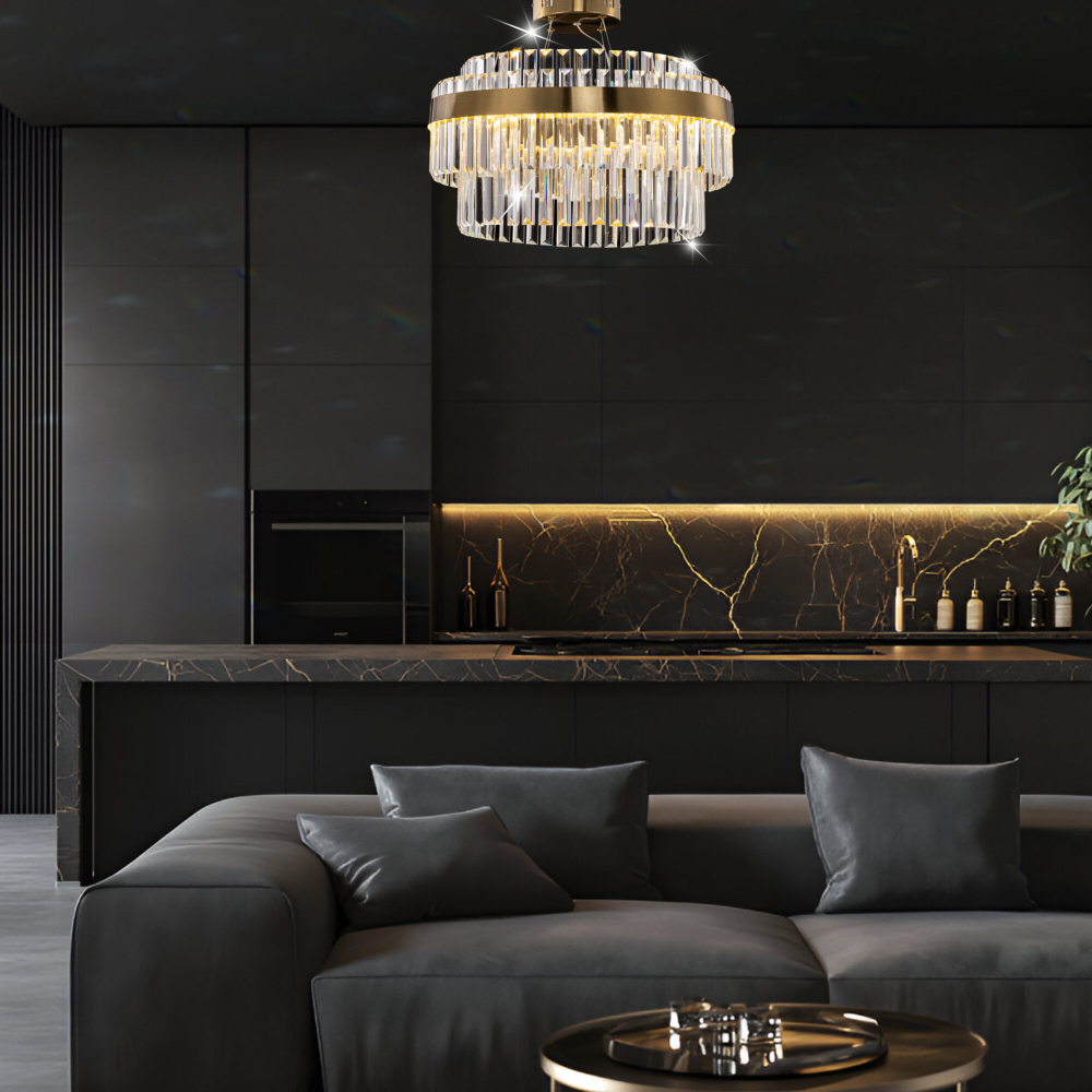 Citilux Sheldon CL339153 LED Люстра хрустальная с пультом Бронза