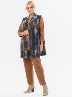 Жилет из джерси-ангоры, принт Фантазия