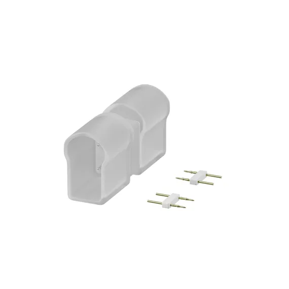 Двусторонний коннектор (выход прямой) для гибкого неона 220В 25х13 мм Led Strip 201238