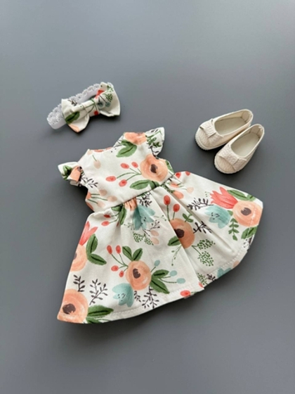 Платье "Цветы" для куклы Paola Reina 32-34 см