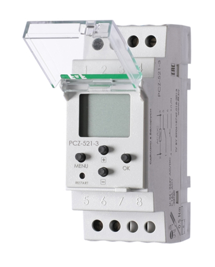 Реле времени программируемое циклическое PCZ-521-3 16А 24-264В AC/DC