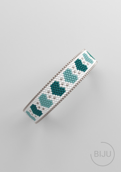 Схема PEYOTE, Схема браслета мозаичное плетение, узор из Miyuki Delica 11/0, файл PDF, №159