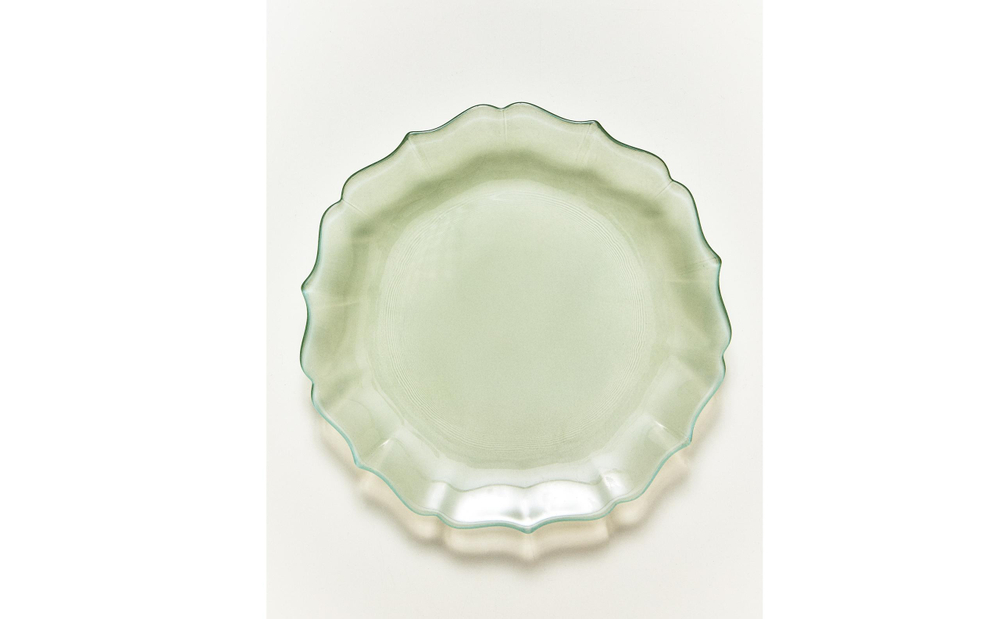 Zara Home тарелка десертная из стекла, цвет зелёный, 22 см