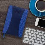 Ежедневник датированный 2025 А5 148х218 мм GALANT "Combi Contract", под кожу, темно-синий, 115711