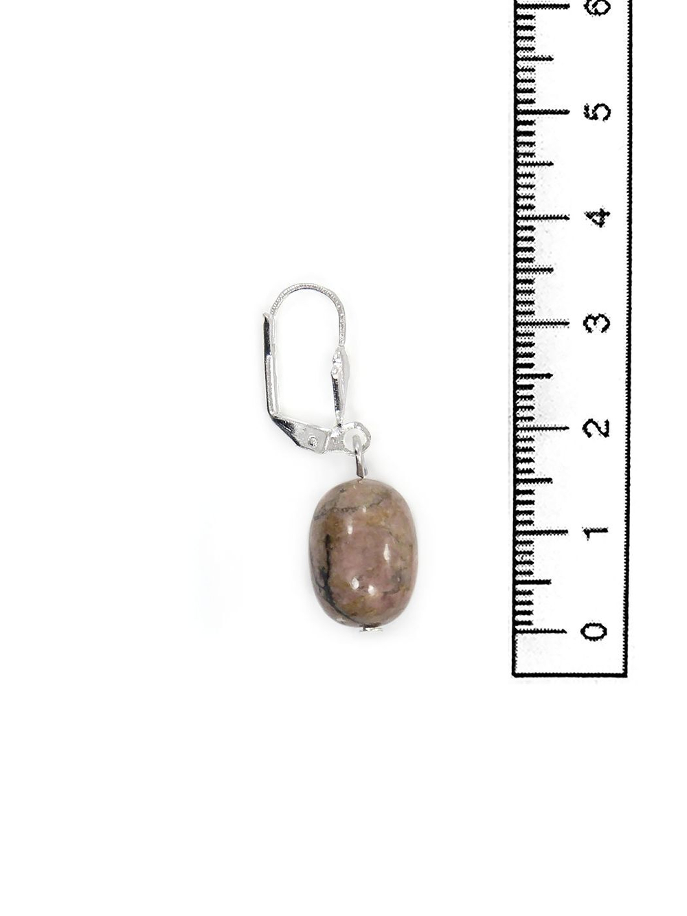 Серьги из родонита rose001-prbo
