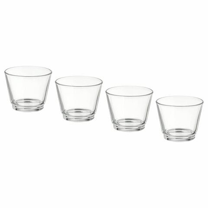 Набор подсвечников IKEA GALEJ (ГАЛЕЙ), Стекло, Прозрачный, 6 см, 4 шт