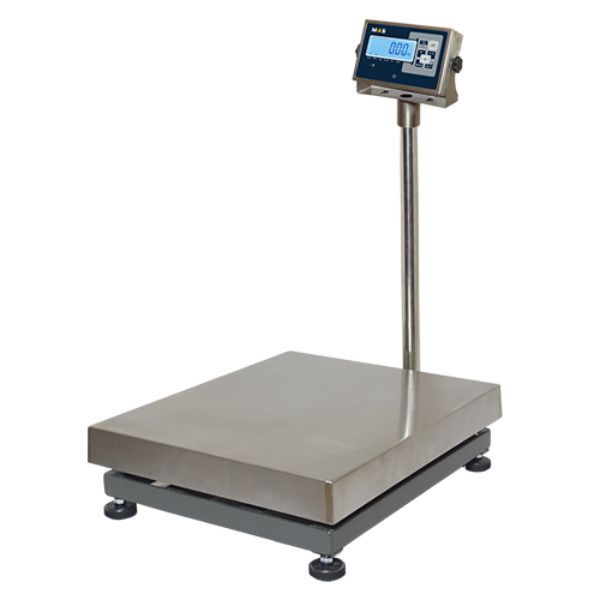 Весы товарные напольные MAS ProMAS PM1H-300 6080, LCD, АКБ, RS232, 300кг, 100гр, 800*600, пыле-влагостойкие IP65, с поверкой, съемная стойка