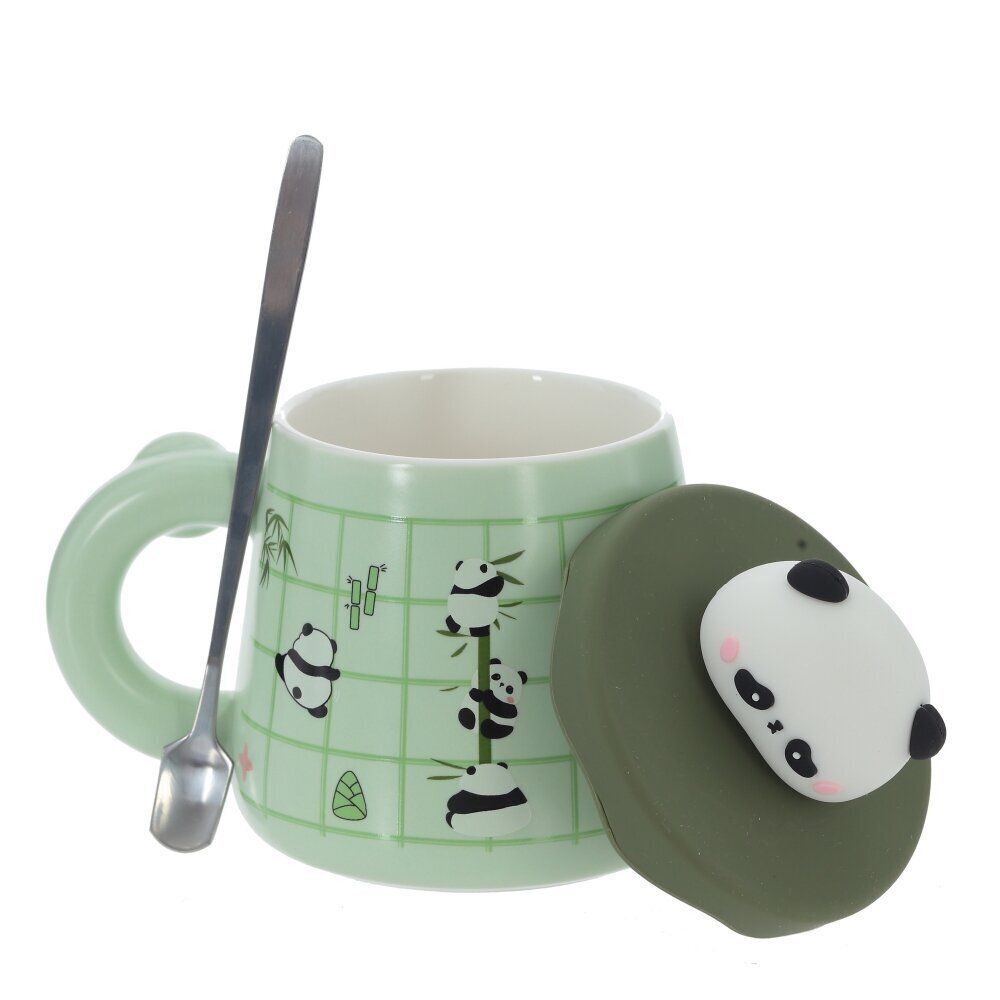 GAEM Кружка с крышкой и ложкой, 420 мл, L14 W10 H12,5 см