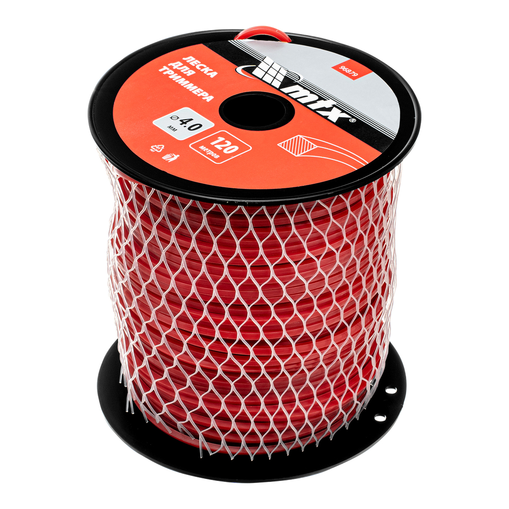 Леска для триммера квадрат 4,0 мм х 120 м, на катушке MTX