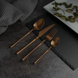 Нож столовый 22,9 см матовая цвет медь PVD   [12]