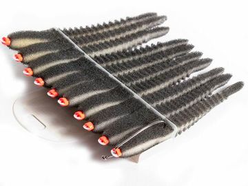 Приманки поролоновые 3D Ex WORM WBlack 12см под офсетный крючок размер 1/0, 2/0, 3/0 10шт набор