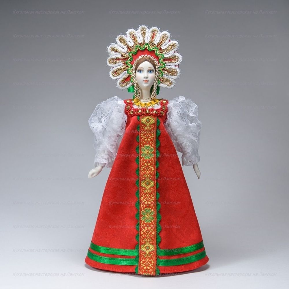 Сувенирная кукла в круглом кокошнике