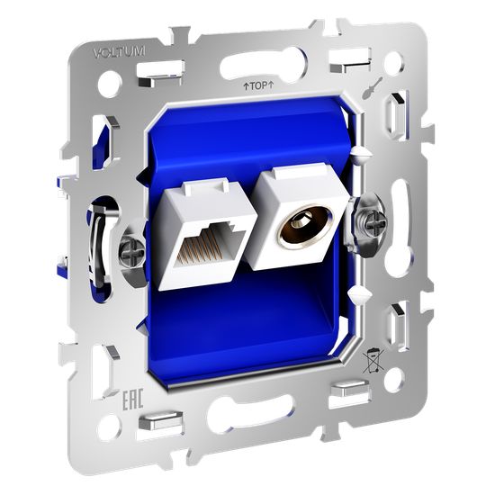 Механизм розетки TV+RJ45 кат. 6, S70