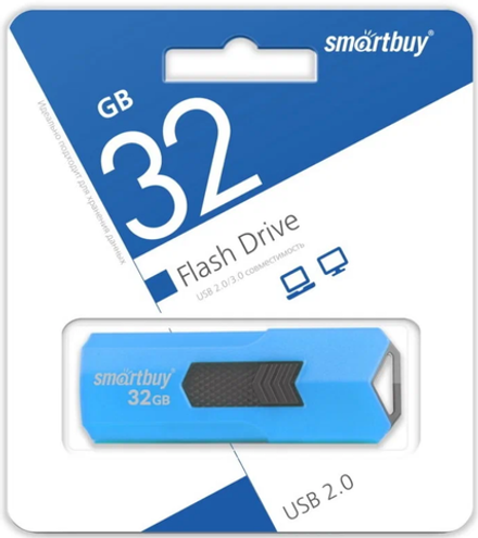 Флешка 32-GB SmartBuy STREAM Blue