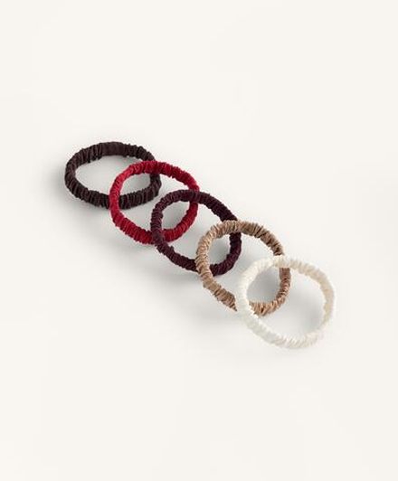 OYSHO Резинка для волос (5 шт), рубиново-красный