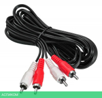 Кабель Buro BAAC024-3 2хRCA()–2xRCA() 3м черный