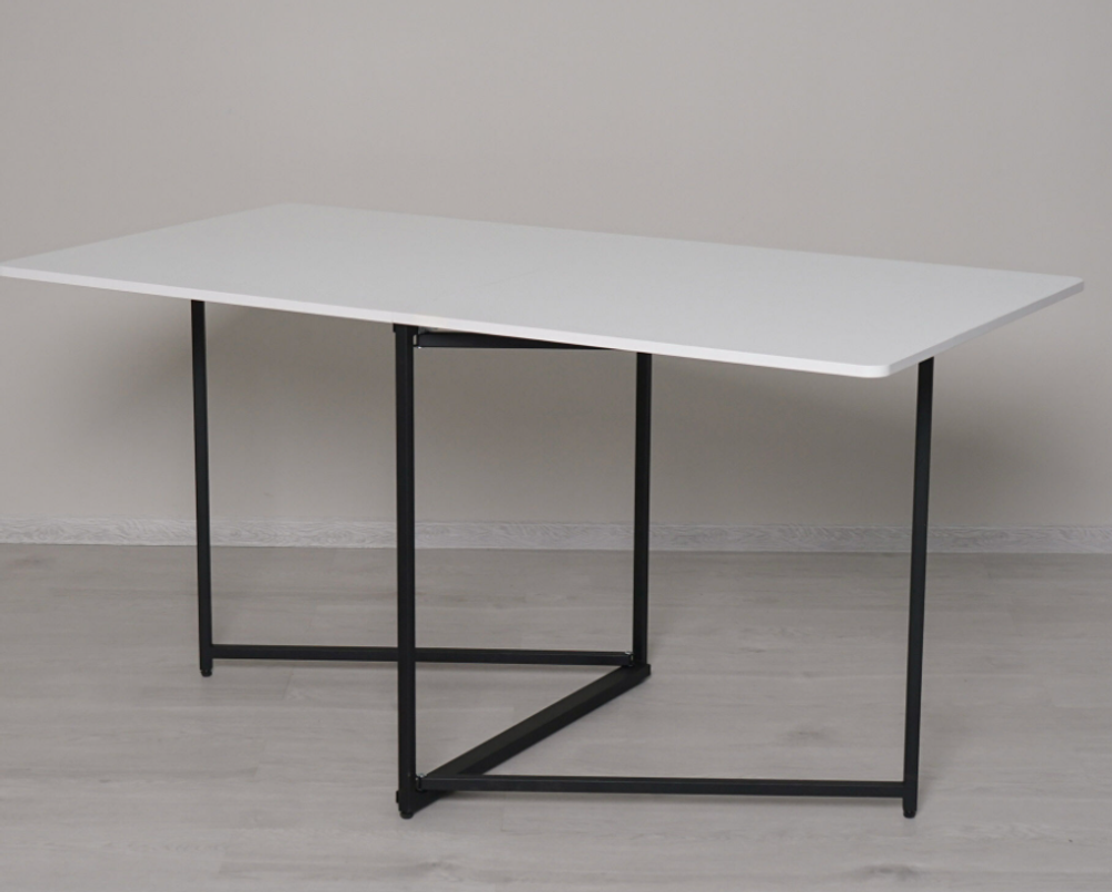 Колибри-16 (DaVita) Стол-книжка (белый шпон/черный)