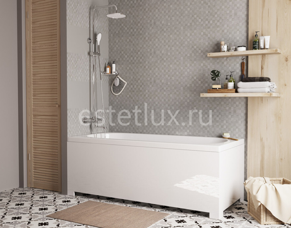 Ванна из литьевого мрамора Эстет Честер 180х80 белая, ФР-00014428