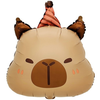 Фольгированный шар-фигура «Капибара в колпачке», 61 см