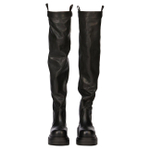 RICK OWENS/RO Calfskin Over the knee Boots Men"s Black