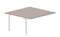 Составной стол на 2 рабочих места 158х156,6х75см (без отверстий) - приставной элемент