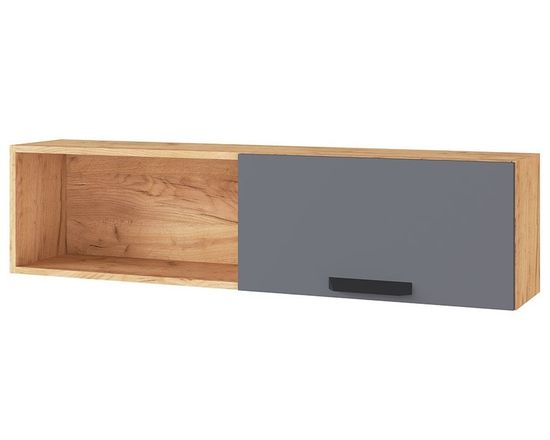 Полка 1200 КВАРТЕТ-13 дуб крафт золотой / графит серый