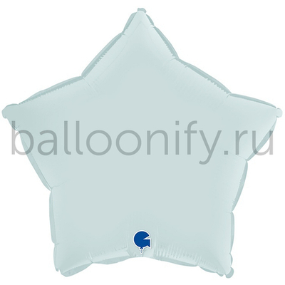 Фольгированная фигура, звезда, 18"/46СМ Сатин Pastel Blue