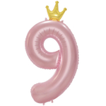 Шар фольгированный Цифра 9 115 см (Розовый)