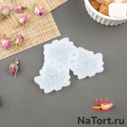 Силиконовая форма для леденцов «Кленовые листики»
