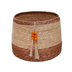 Корзина для хранения "Бразилия", Д370 Ш370 В290, натуральный, шоколадный