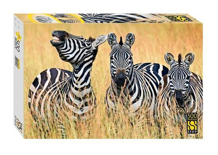 Пазлы 500 элементов 500*345мм. "Зебры"