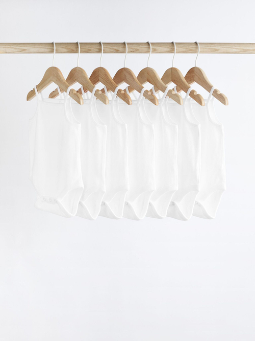 Боди с коротким рукавом для малышей Next T25-694, 7 шт., Белый