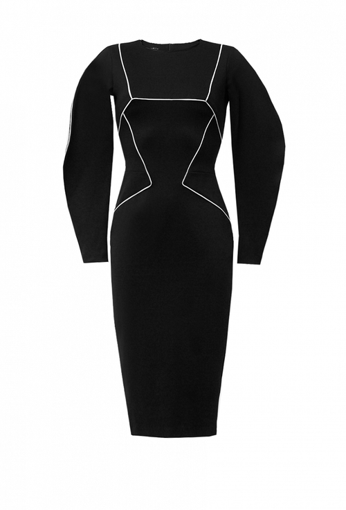 Платье футляр чёрное 01-01-20 FW