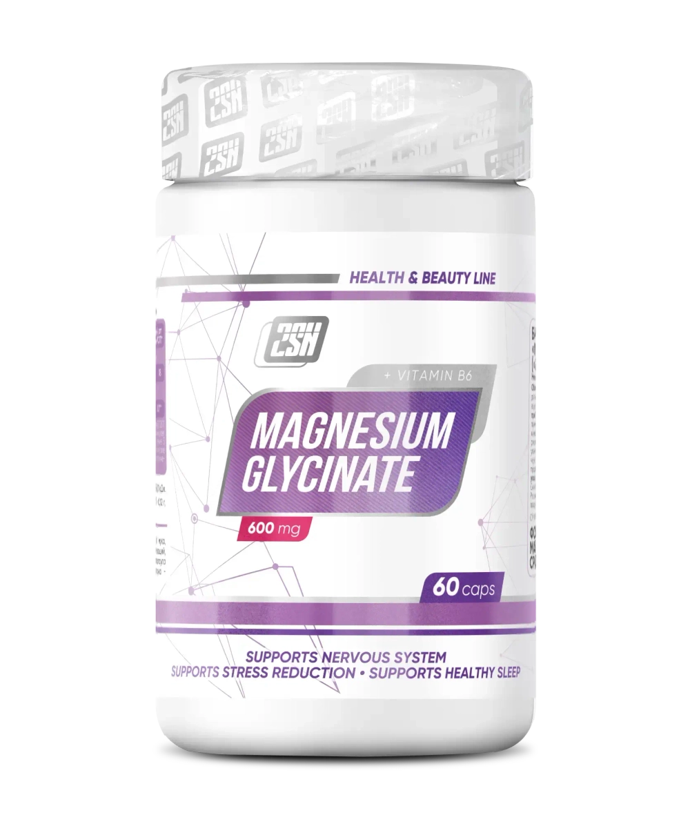Magnesium glycinate 600mg + B6 60 caps (2SN)