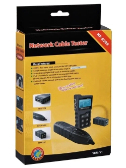 Кабельный тестер NF-8209 Noyafa поиск дефектов витой пары измеритель длины PoE кабельный трекер